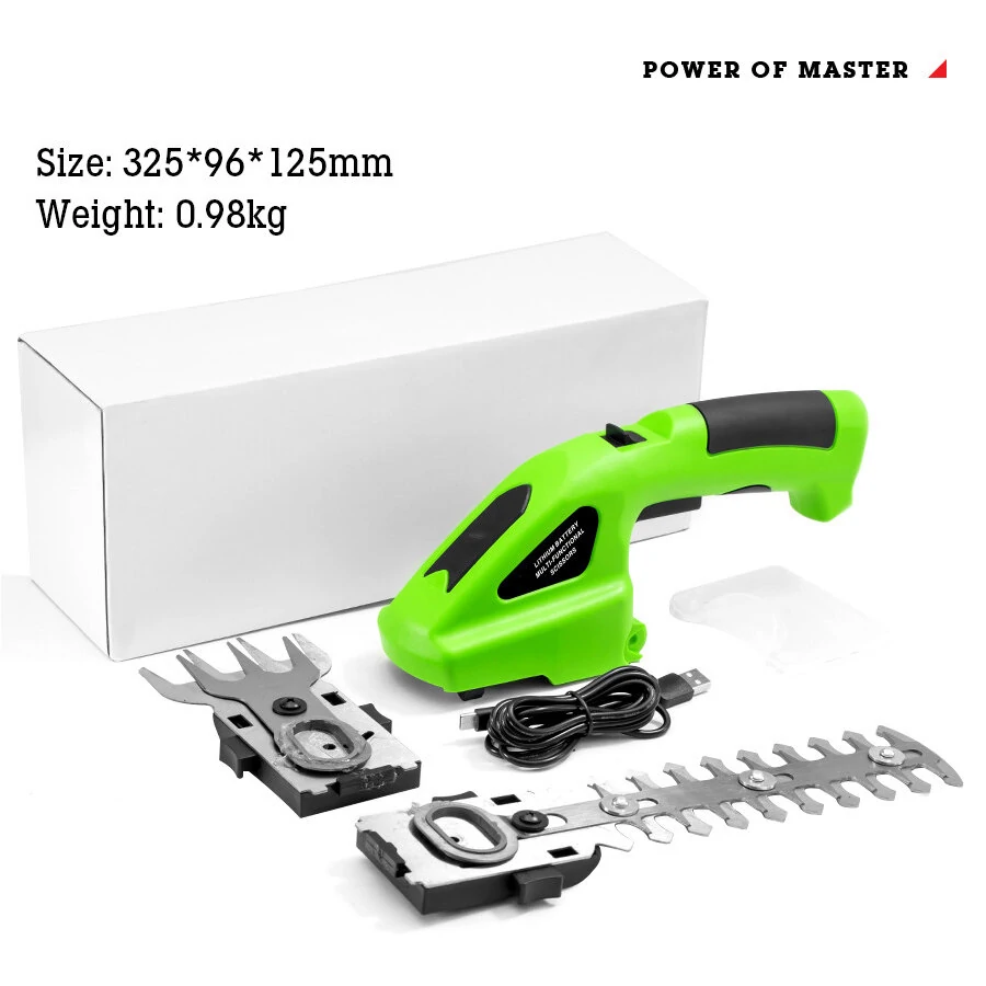 Small Convenient Electric Trimmer Pruning Shears Garden Lawn Hedge Rechargeable Cordless Fence Scissors Weeder Weeding Mower — view 2