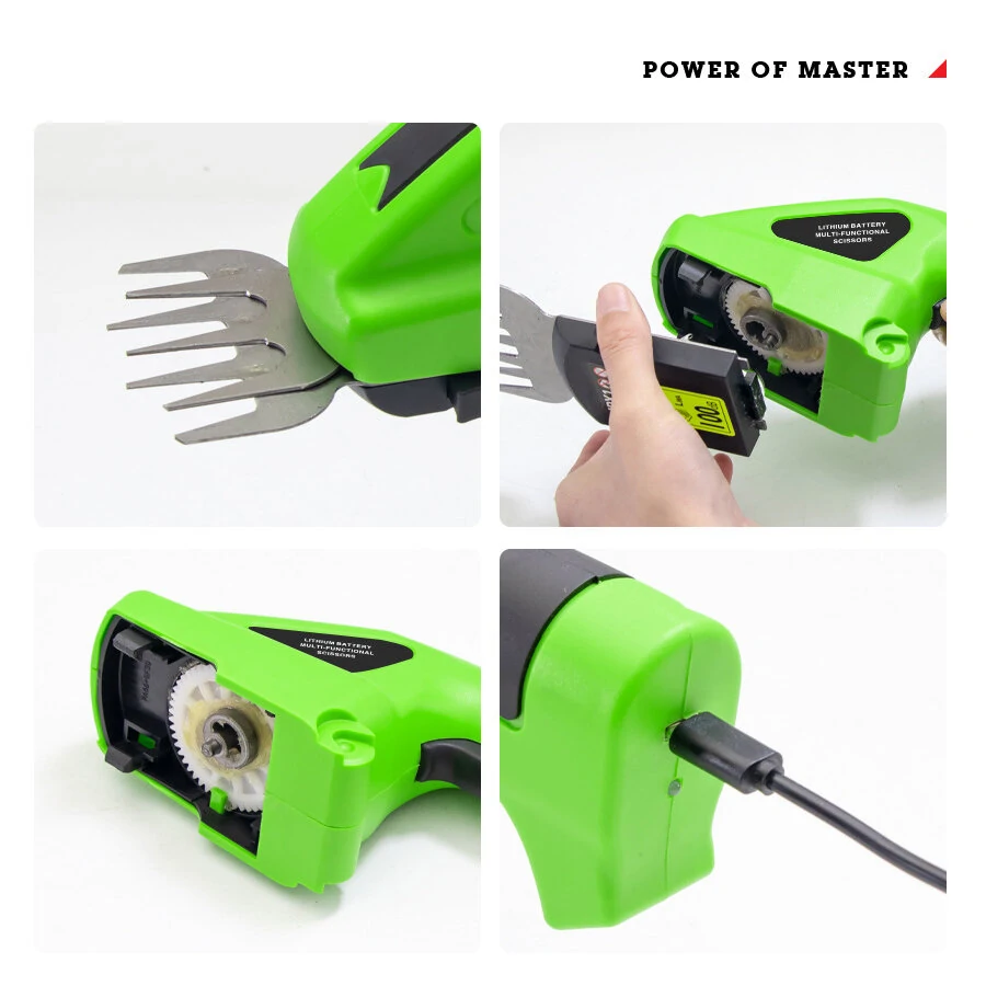 Small Convenient Electric Trimmer Pruning Shears Garden Lawn Hedge Rechargeable Cordless Fence Scissors Weeder Weeding Mower — view 5