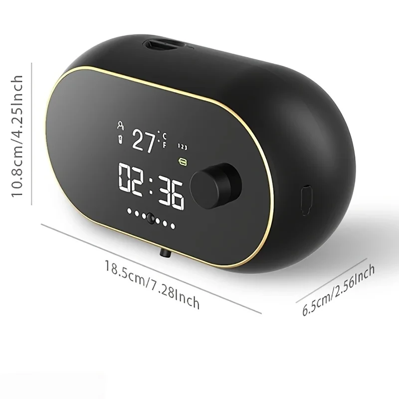 Smart Automatic Foam Washing Machine Sensor Soap Dispenser Electric Wall Mounted USB Charging with Temperature Display — view 7