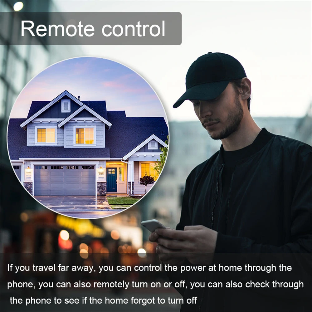 Smart WiFi Circuit Breaker with Remote Control Voice Activation Adjustable Over Current Protection Energy Metering Easy Installation for Efficient Home Power Management — view 4