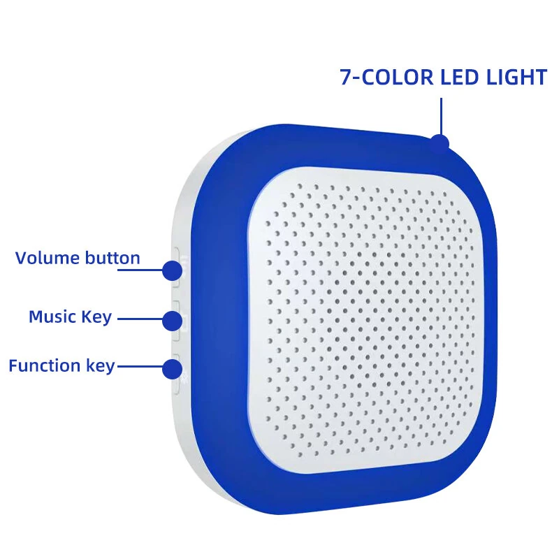 Smart Wireless Doorbell 200-300m Long-Distance 4 Levels Volume Adjustable 38 Ringtones 7 Colors Lighting Ultra-Long battery Waterproof Plug&Play Music Doorbell — view 8