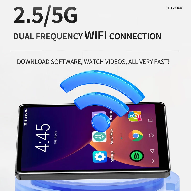 Smart Wireless MP4 Player 4.0 Inch IPS Full Touch Screen Android 8.1 Octa Core 2+16G 3+32G Dual Band WiFi Bluetooth HiFi Lossless Music Player Portable MP3 — view 3