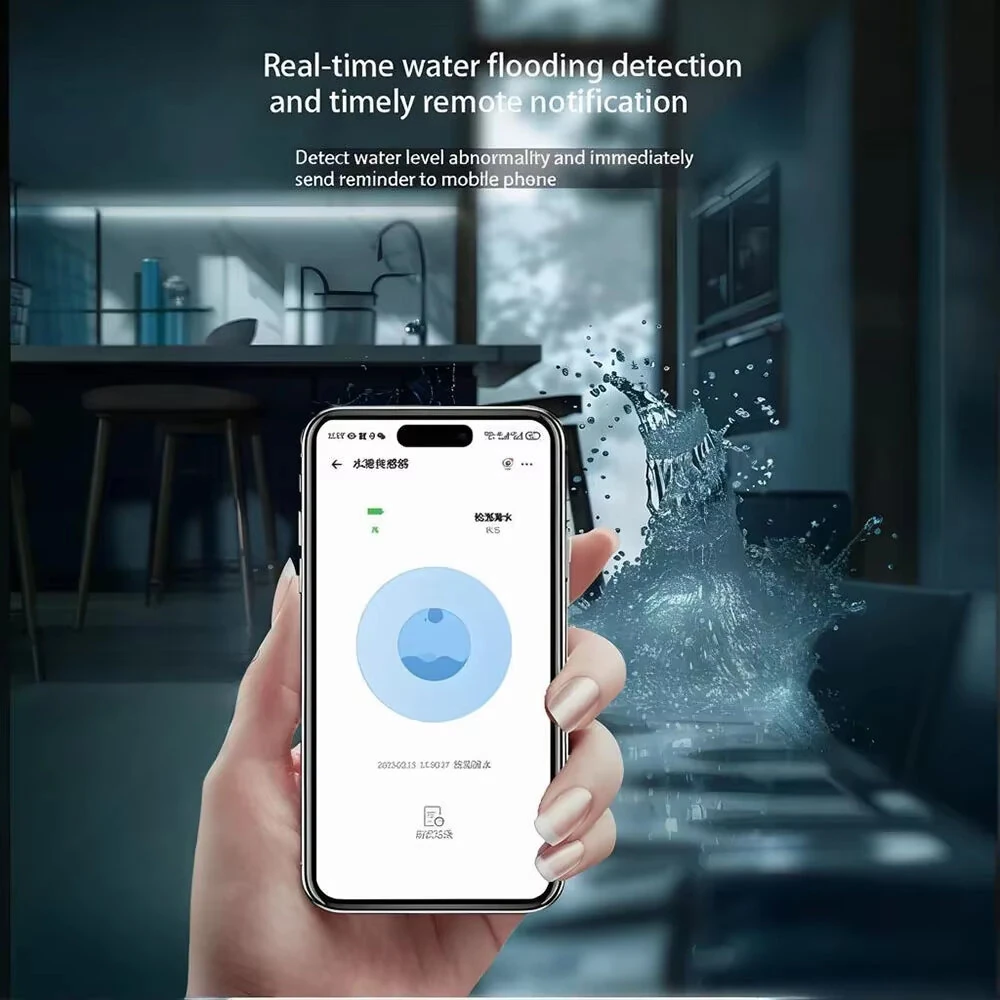Smart Zigbe Rain Sensor Water Leak Sensor APP Remote Wireless Alarm Outdoor Rain Detection Weather for EWelink APP — view 3