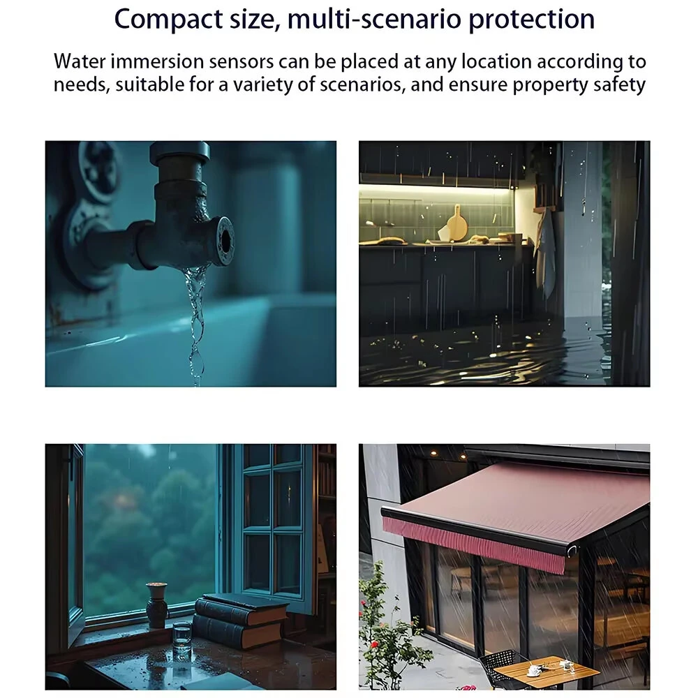 Smart Zigbe Rain Sensor Water Leak Sensor APP Remote Wireless Alarm Outdoor Rain Detection Weather for EWelink APP — view 5