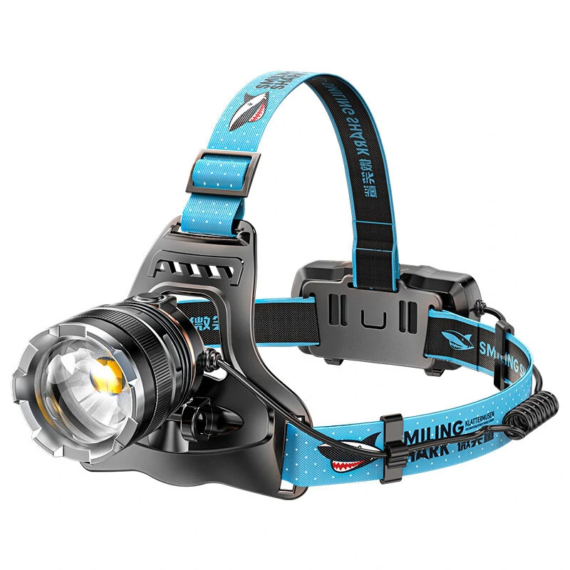 Smiling Shark Ultra Bright Motion Sensor USB Rechargeable LED Headlamp High Lumens for Outdoor Activities Emergencies Head lamp Headlight — view 2