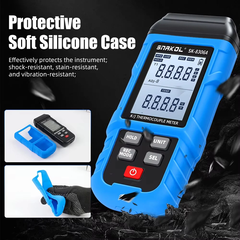 SNAKOL SK-8306A SK-8306B SK-8306C Digital Thermocouple Thermometer 1/2/4 Channel High Precision Temperature Data Logger With 5999 Records USB Interface Supports K/J/T/E/R/S/N Types — view 6