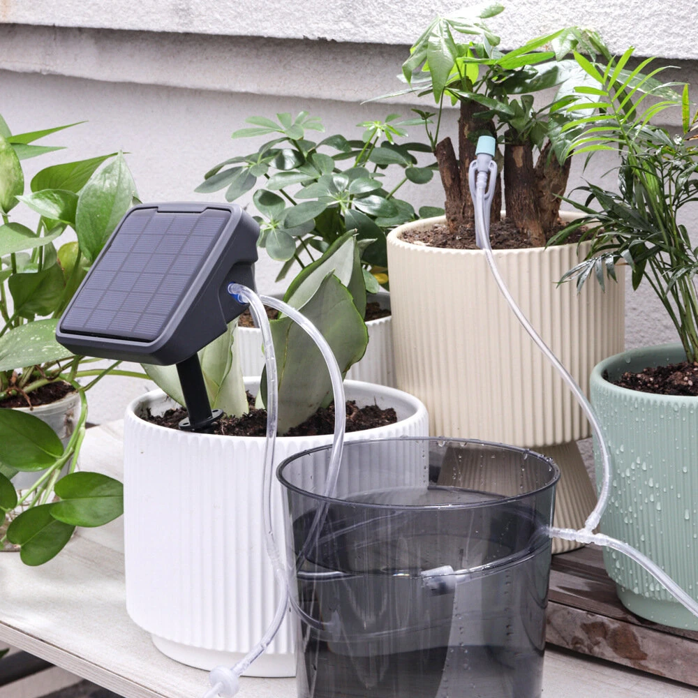 Solar Automatic Flower Watering Device Intelligent Flower Sprinkler Timing Watering Device Potted Plant Drip Irrigation System Drip Self-watering Equipment — view 2