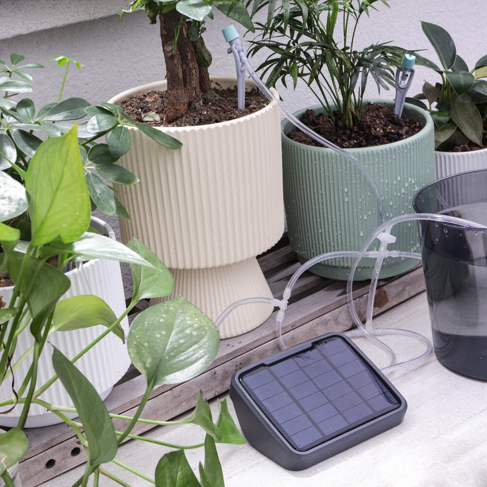 Solar Automatic Flower Watering Device Intelligent Flower Sprinkler Timing Watering Device Potted Plant Drip Irrigation System Drip Self-watering Equipment — view 3