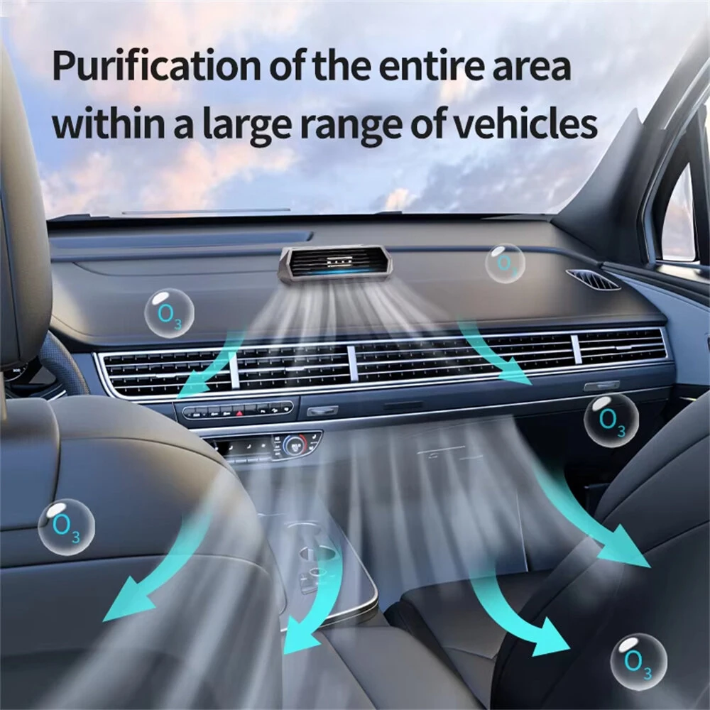 Solar Car Air Purifier Usb Oxygen Cleaner Negative Ion Hepa Filter Pm2.5 Smoke Remover Interior Air Fresh Car Accessories — view 6