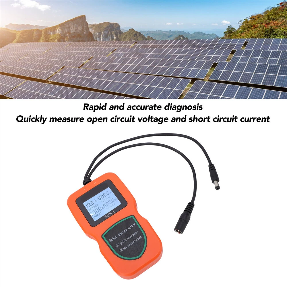 Solar Energy Tester 1000W/500W 5V-50V Portable LCD Backlight Solar Panel Analyzer Precise Power Voltage Measurement Multi-Connector Compatibility Compact Lightweight Design — view 3