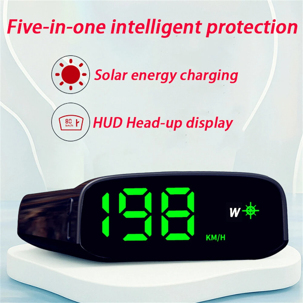 Solar Head Up Display GPS+ Digital Car Speedometer Beidou Dual System Intelligent Light Sensing HUD Car Universal Accessories — view 10