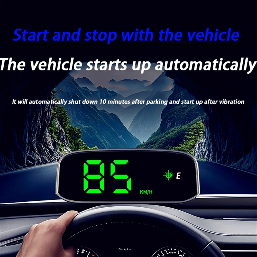 Solar Head Up Display GPS+ Digital Car Speedometer Beidou Dual System Intelligent Light Sensing HUD Car Universal Accessories — view 4