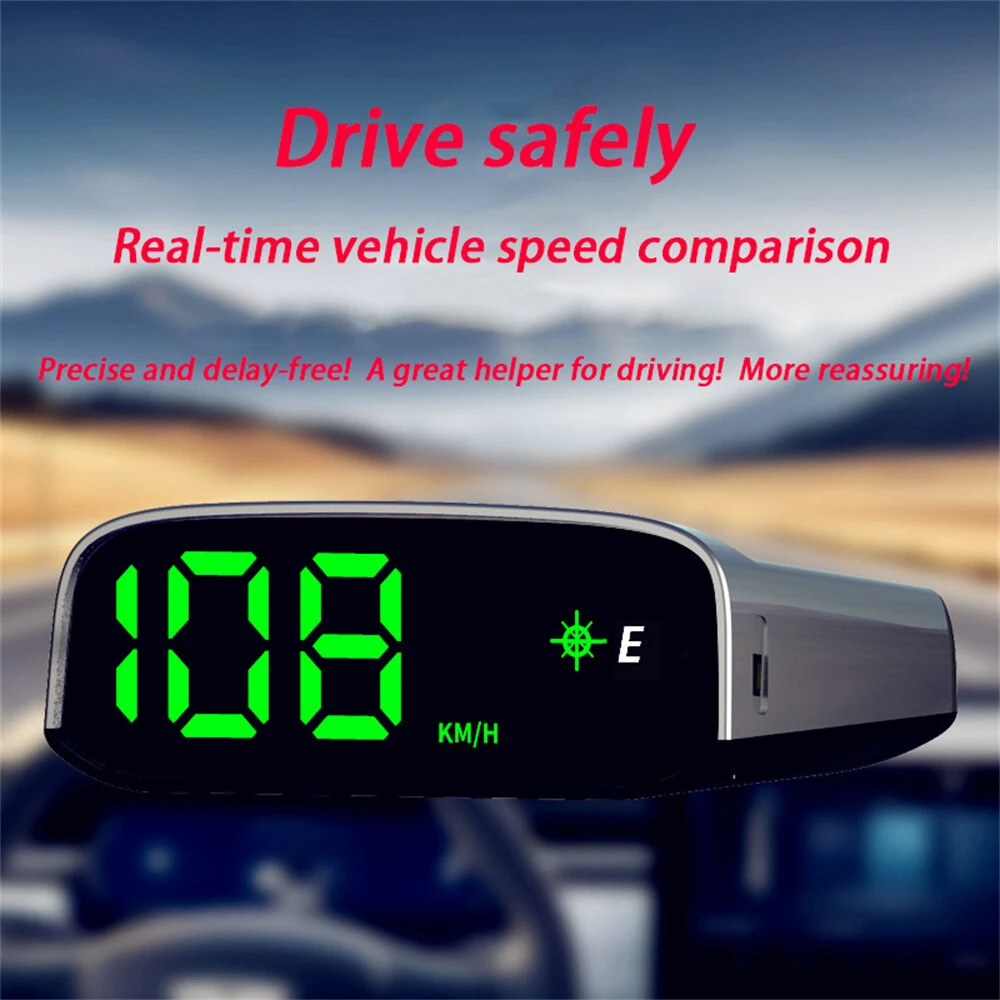 Solar Head Up Display GPS+ Digital Car Speedometer Beidou Dual System Intelligent Light Sensing HUD Car Universal Accessories — view 6