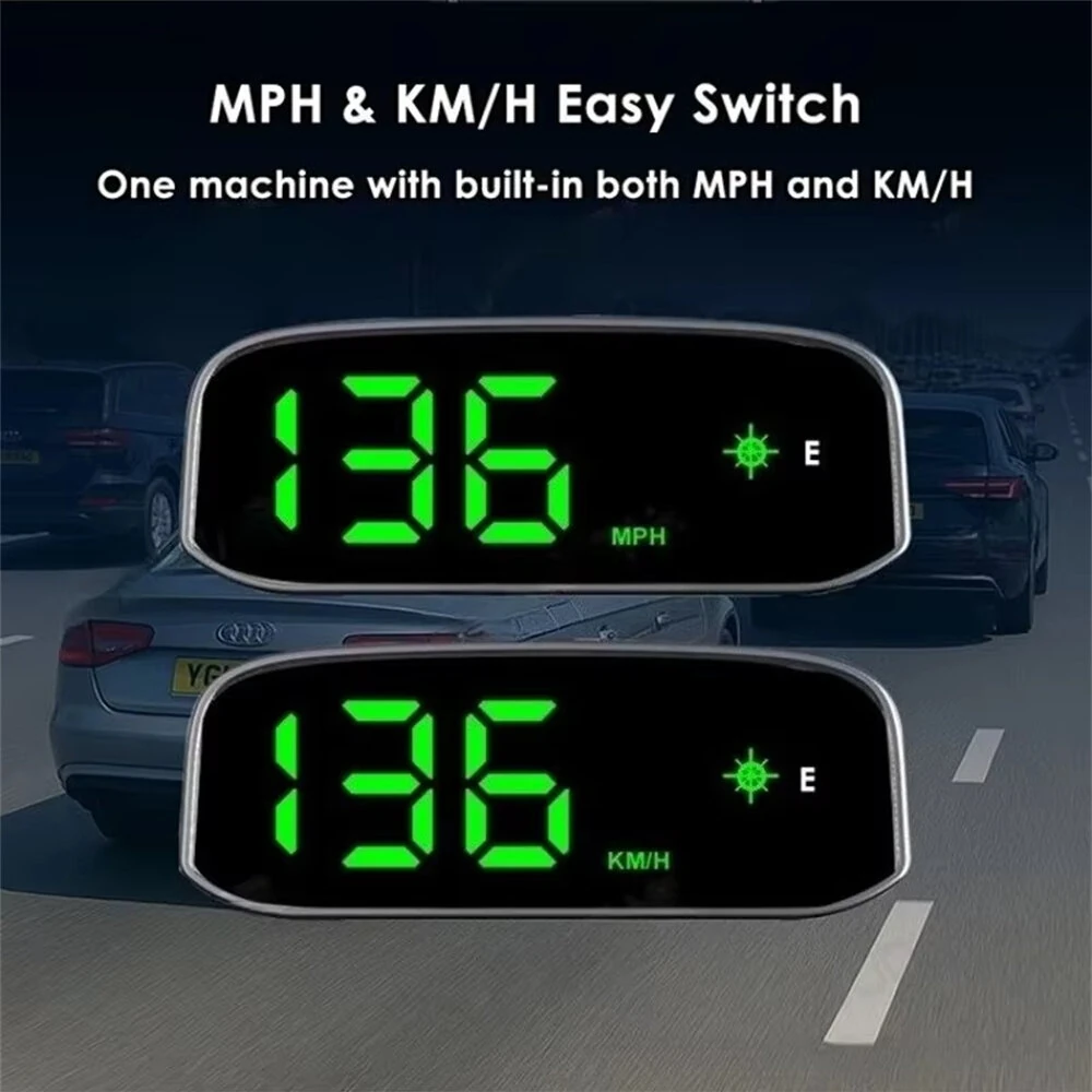 Solar Head Up Display GPS+ Digital Car Speedometer Beidou Dual System Intelligent Light Sensing HUD Car Universal Accessories — view 7