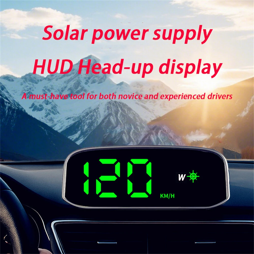 Solar Head Up Display GPS+ Digital Car Speedometer Beidou Dual System Intelligent Light Sensing HUD Car Universal Accessories — view 8