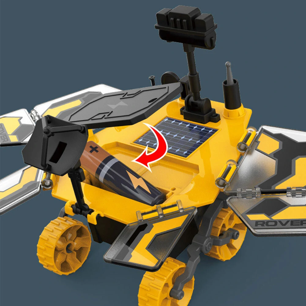 Solar Mars Rover Toys STEM DIY Toy for Kids Educational Electric Model with Solar Power Hands-on Learning and Fun Assembly — view 4