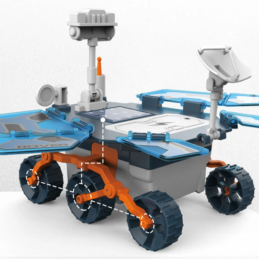 Solar Mars Rover Toys STEM DIY Toy for Kids Educational Electric Model with Solar Power Hands-on Learning and Fun Assembly — view 5