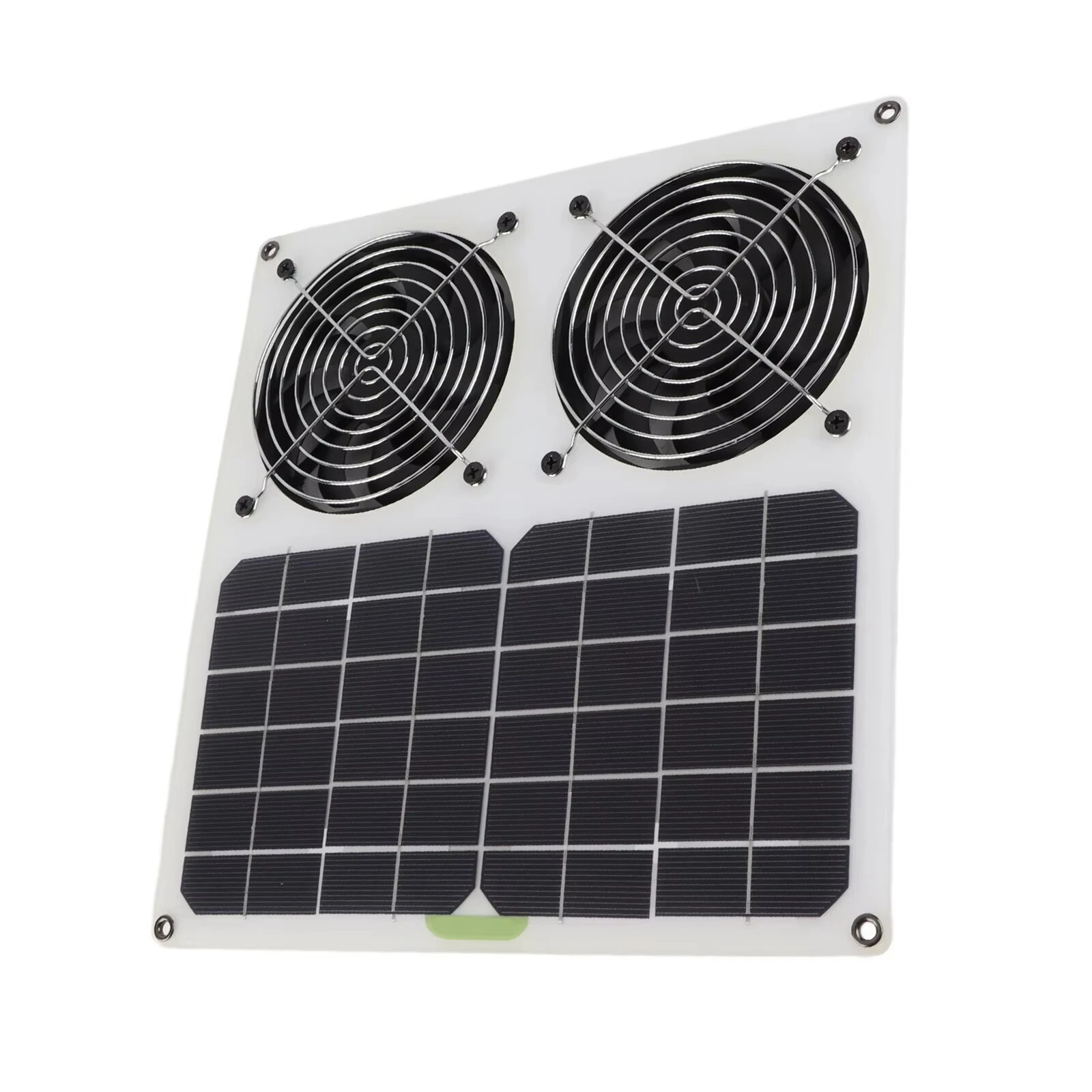 Solar Panel Powered Fan 12inch Waterproof Dual Fan 100W Solar Exhaust Fan for Chicken House Greenhouse — view 3