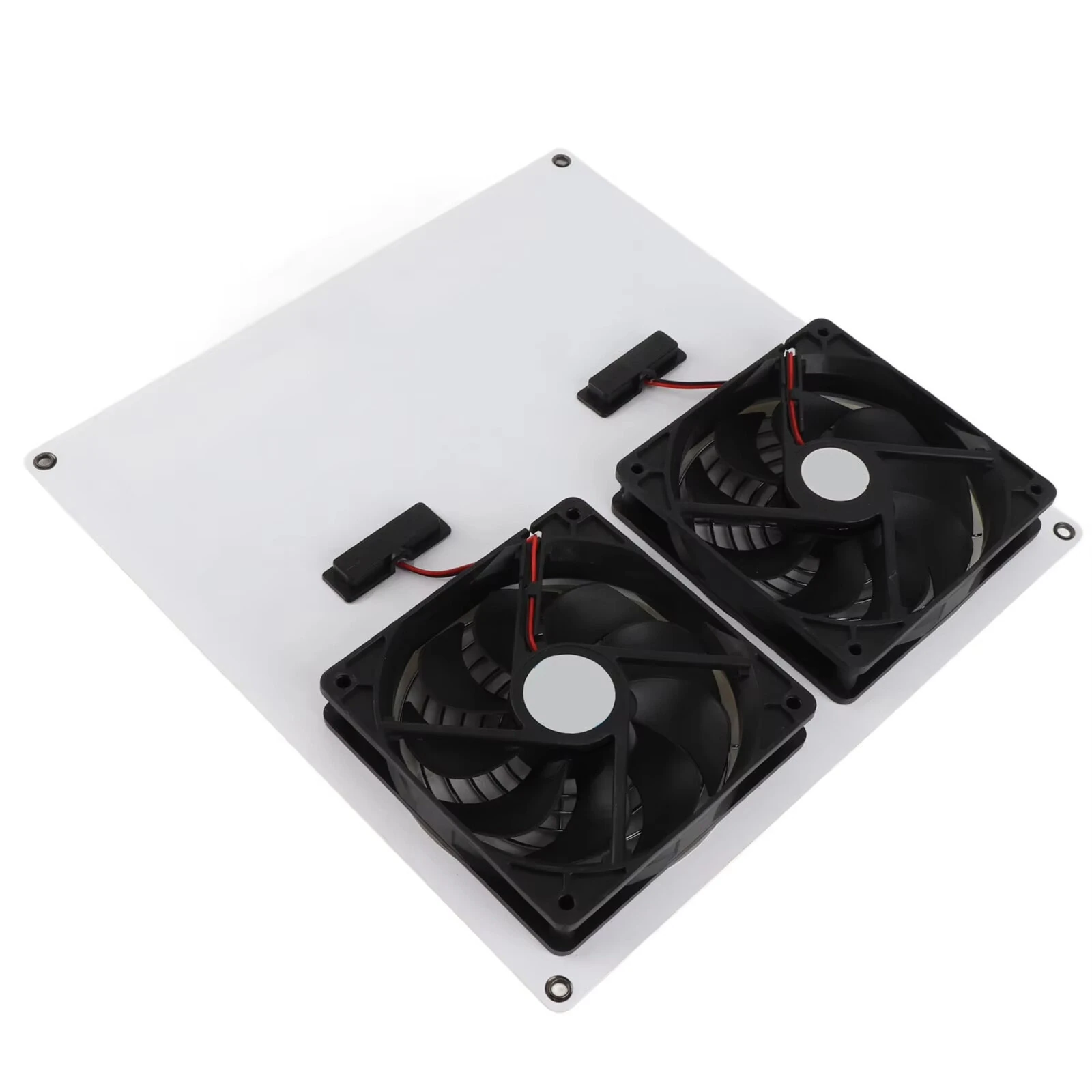 Solar Panel Powered Fan 12inch Waterproof Dual Fan 100W Solar Exhaust Fan for Chicken House Greenhouse — view 4