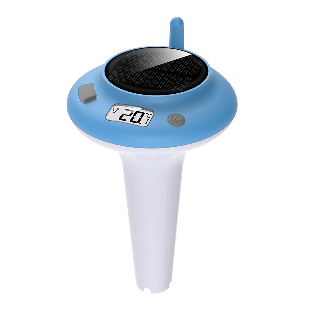 Solar Pool Thermometer 782 Floating IPX8 Waterproof Digital Water Gauge with Type-C Charging for Swimming Pools Hot Tubs Spas — image 1