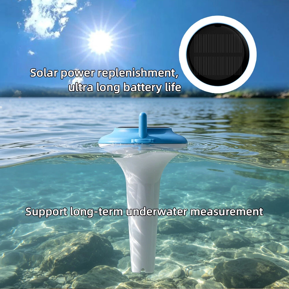 Solar Pool Thermometer 782 Floating IPX8 Waterproof Digital Water Gauge with Type-C Charging for Swimming Pools Hot Tubs Spas — view 6