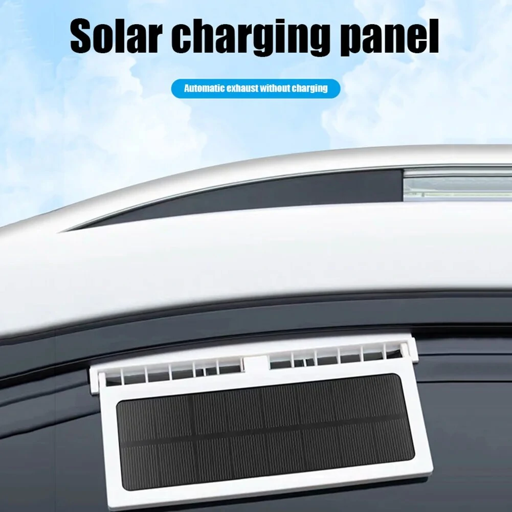 Solar-Powered Car Ventilation Fan Air Circulation Fan Solar Charging Ventilation Fan Auto Cooling Fan Air Exhaust Radiator for Vehicle Truck SUV — view 2