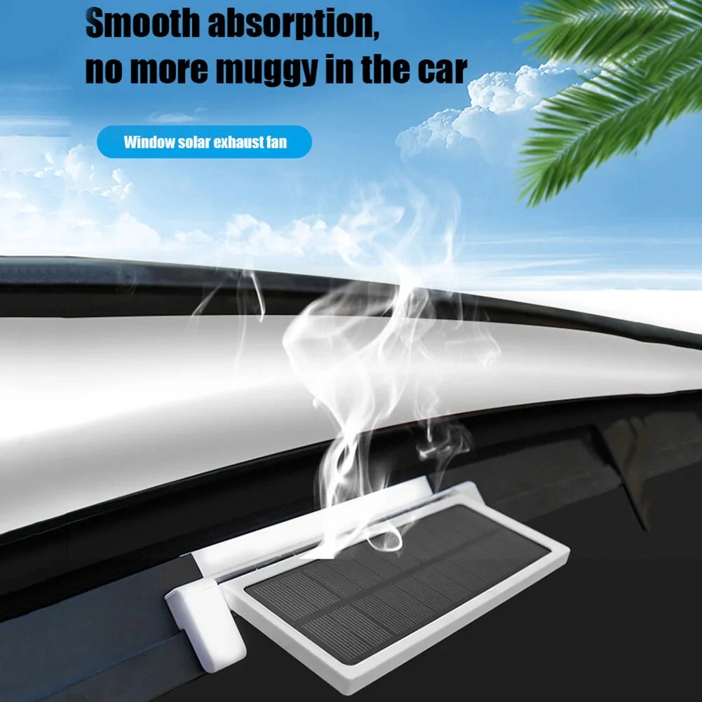 Solar-Powered Car Ventilation Fan Air Circulation Fan Solar Charging Ventilation Fan Auto Cooling Fan Air Exhaust Radiator for Vehicle Truck SUV — view 4