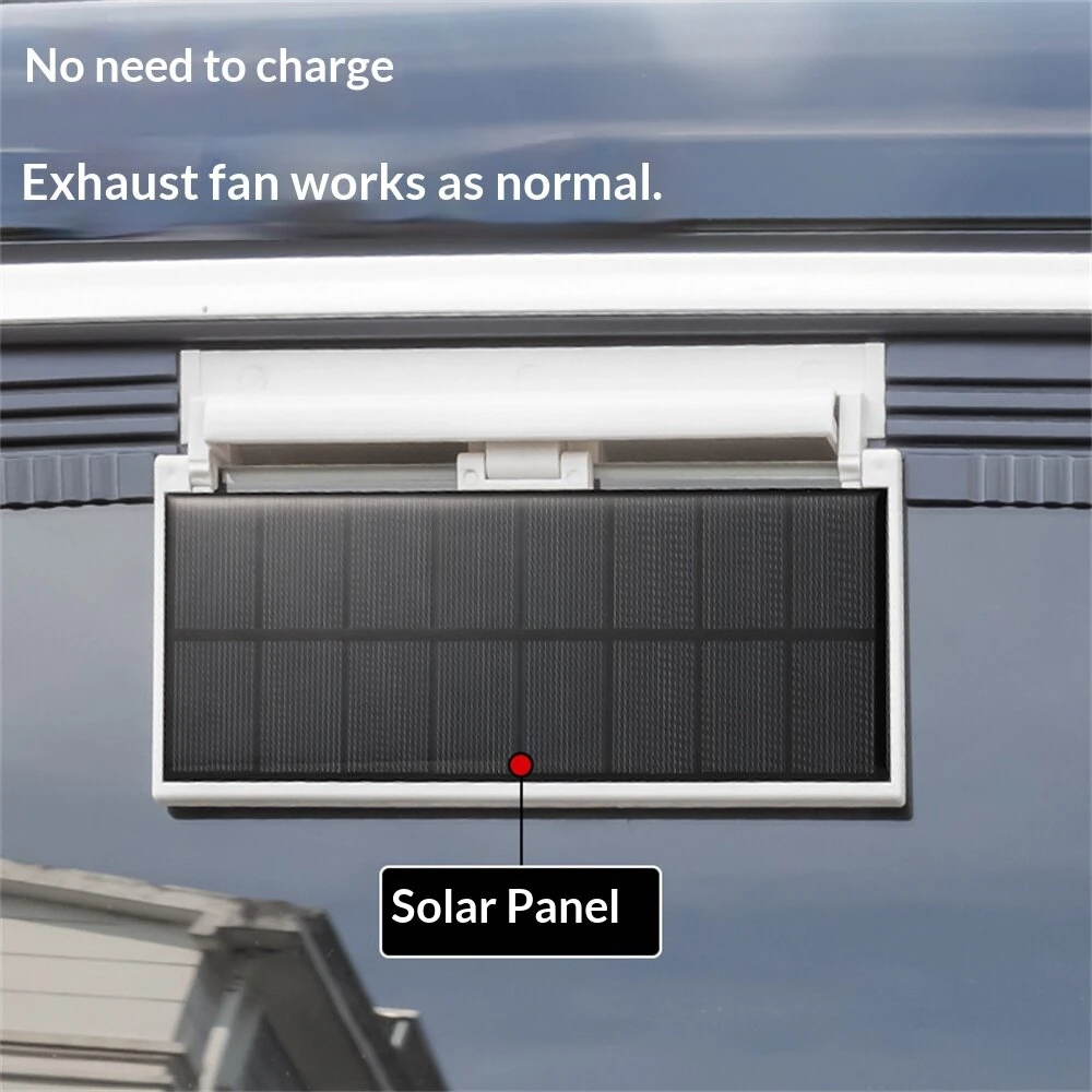 Solar-Powered Light-Controlled Exhaust Fan Dual-fan Car Cooling Powerful Air Circulation for Sedans SUVs Van Trucks — view 6