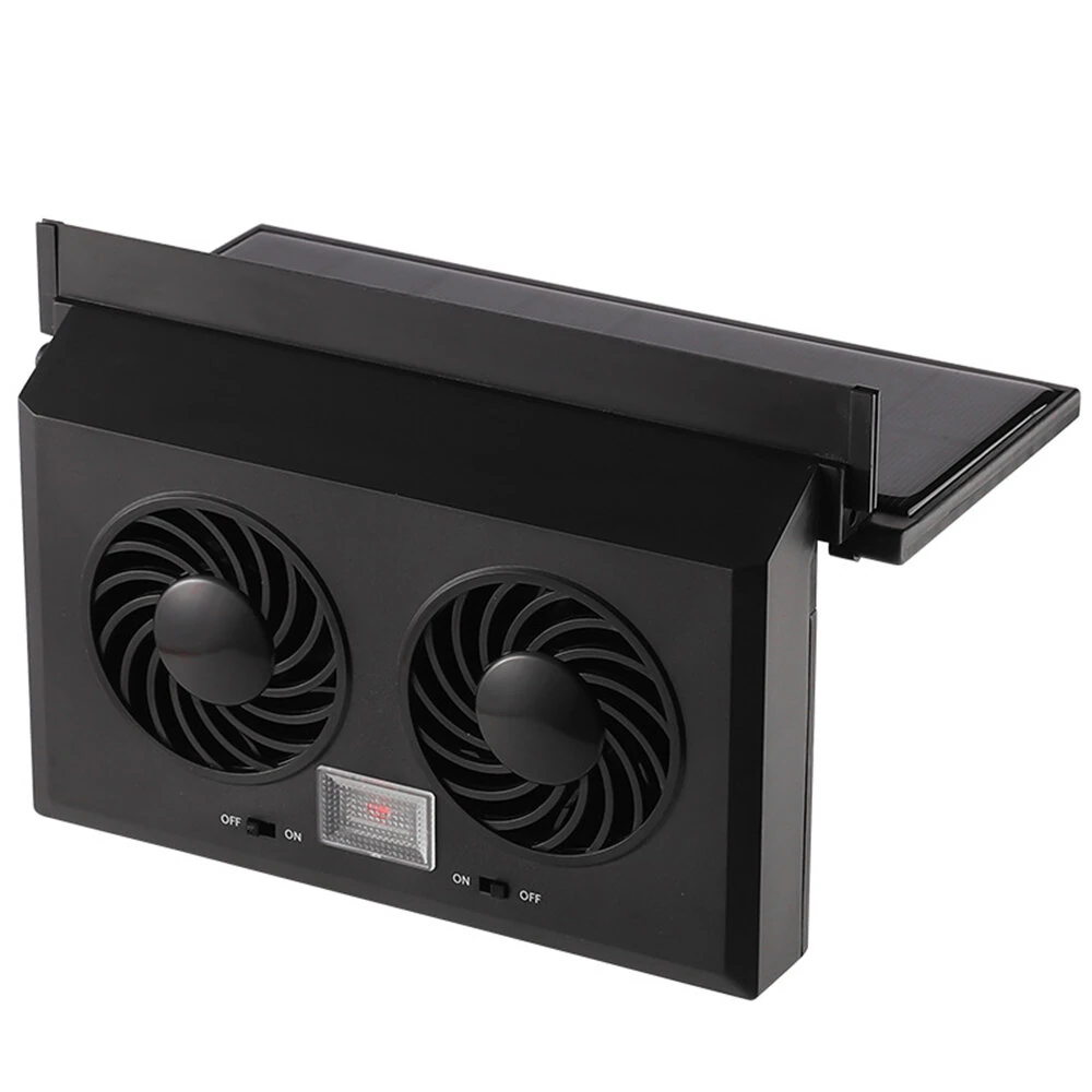 Solar-Powered Light-Controlled Exhaust Fan Dual-fan Car Cooling Powerful Air Circulation for Sedans SUVs Van Trucks — view 7