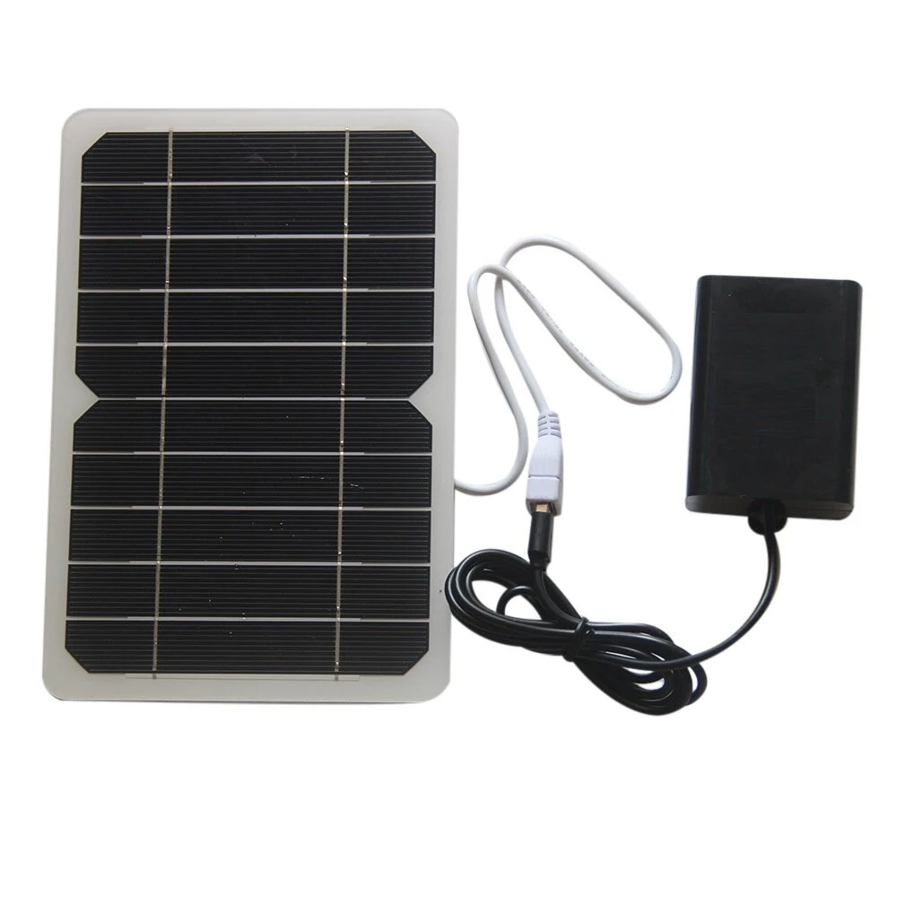 Solar Powered Oxygen Pump 5W USB Aerator EVA Laminated Panel 21.5 Efficiency 2W Air Pump Dual Air Stones for Fishing Aquariums Outdoor — view 9
