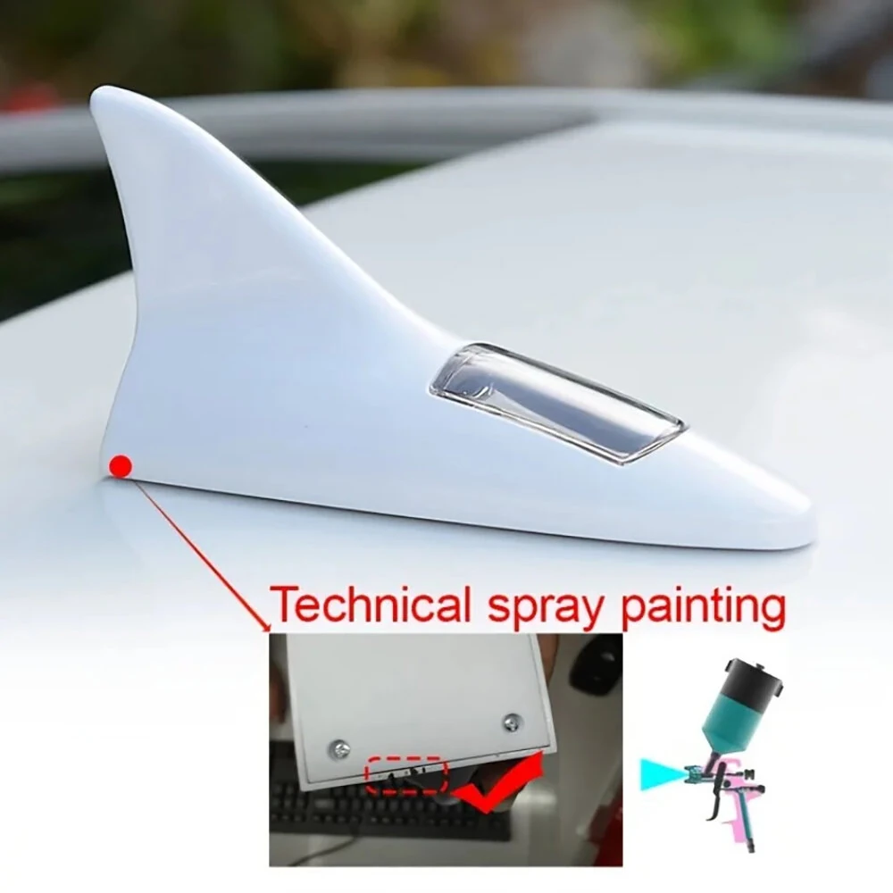 Solar Shark Fin Decorative Light for Car Tail Brake LED Flashing Light for Car Roof Car Decorative Lights Solar Shark Fin Antenna Roof Tail Modified Lights — view 4