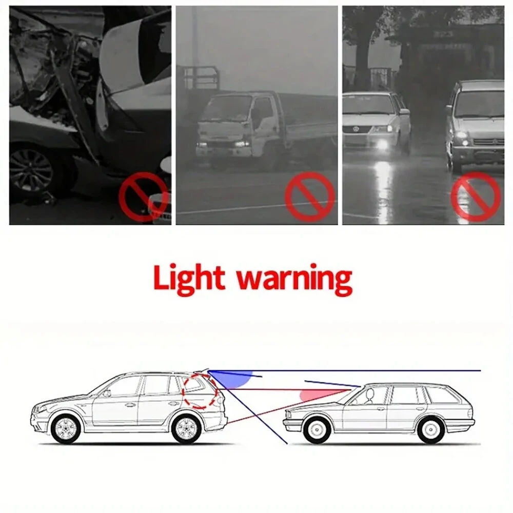 Solar Shark Fin Decorative Light for Car Tail Brake LED Flashing Light for Car Roof Car Decorative Lights Solar Shark Fin Antenna Roof Tail Modified Lights — view 6