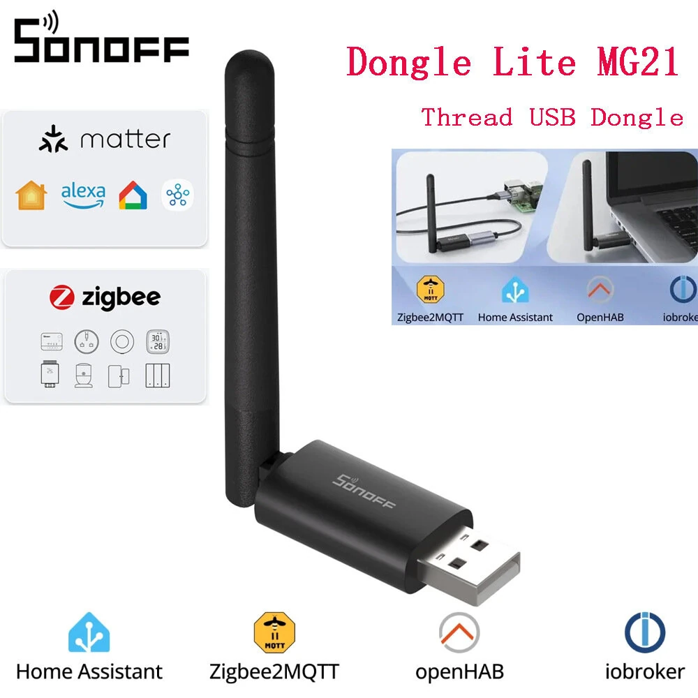 SONOFF Dongle LMG21 Zigbe 3.0 Thread USB Dongle Multi-Firmware Support Adjustable Antenna Compact Design IEEE 802.15.4 Smart Home Hub Connectivity — view 2
