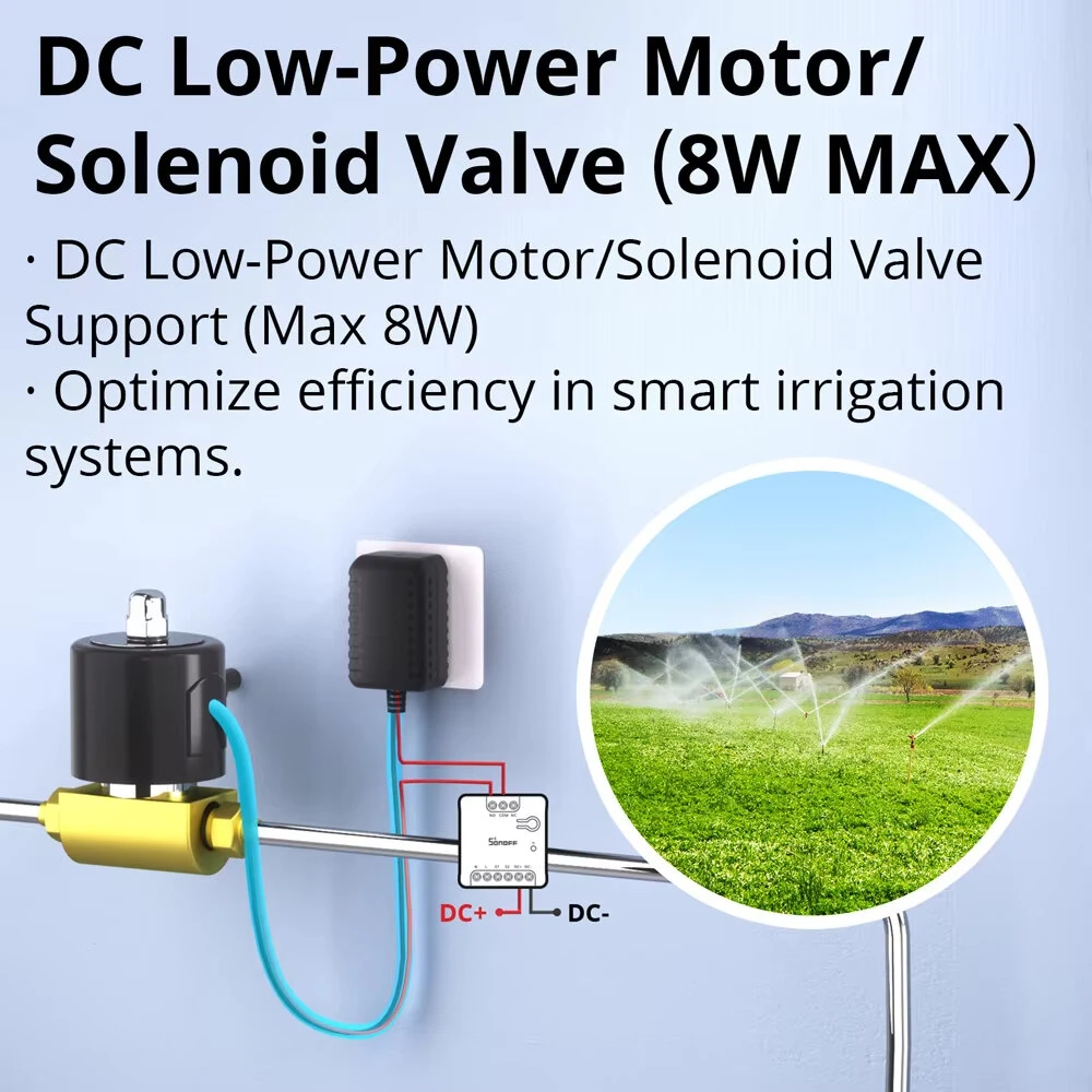 SONOFF MINI-D Dry WiFi Smart Switch with Matter Dry Contact Output AC/DC Input Compatible Alexa & Google Home for Garage Doors Boilers Low Power DC Motors/Solenoid Valves — view 3
