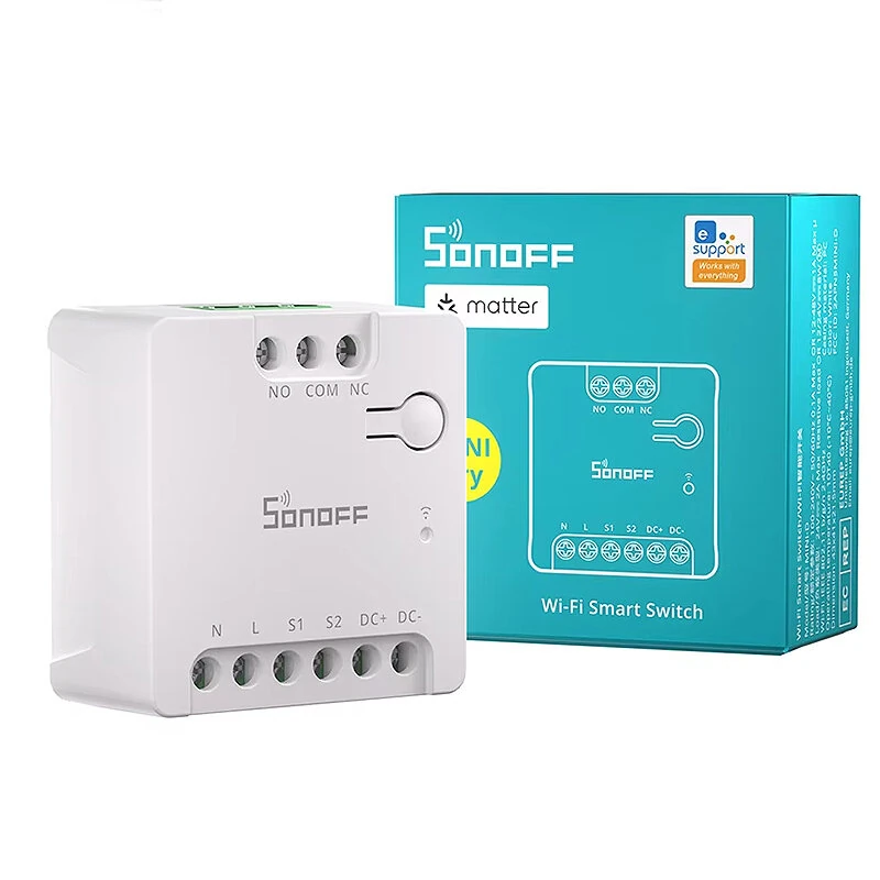 SONOFF MINI-D Dry WiFi Smart Switch with Matter Dry Contact Output AC/DC Input Compatible Alexa & Google Home for Garage Doors Boilers Low Power DC Motors/Solenoid Valves — view 7