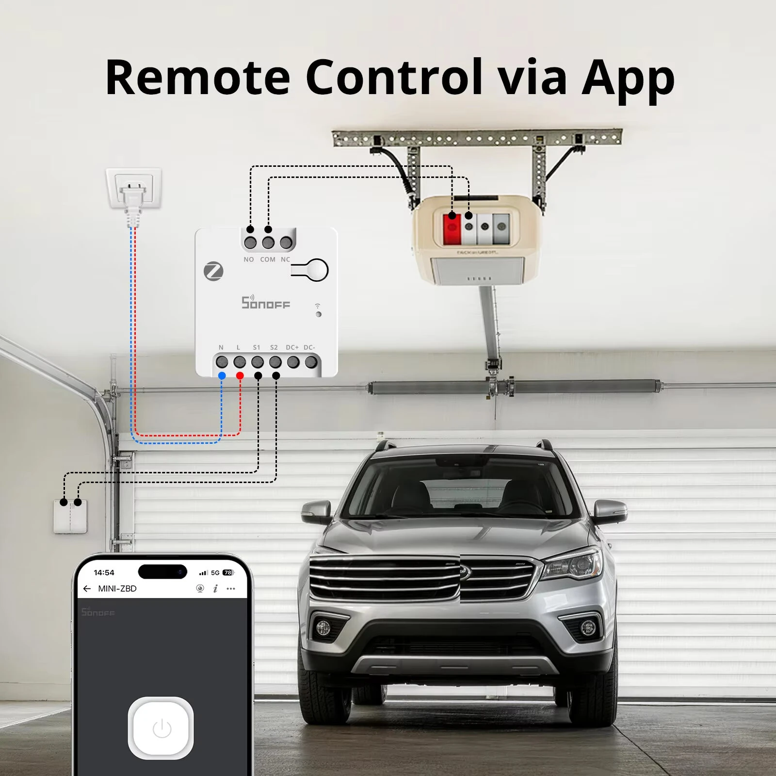SONOFF MINI-ZBD MINI Dry Zigbee3.0 Dry Contact Smart Switch Output with NO/NC Support Flexible AC & DC Power Works with Zigbe Hub — view 6