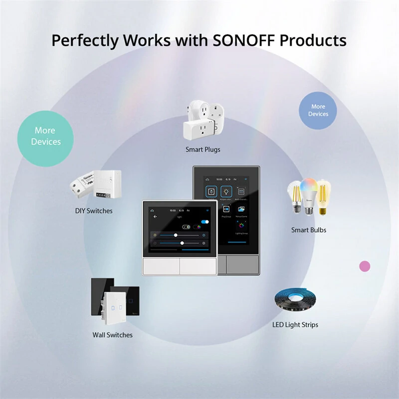 SONOFF NSPanel WiFi Smart Thermostat Wall Switch EU US Temperature Display All-in-One Remote Controller with Alexa Google Home — view 4