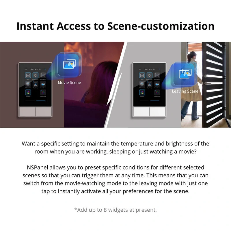 SONOFF NSPanel WiFi Smart Thermostat Wall Switch EU US Temperature Display All-in-One Remote Controller with Alexa Google Home — view 5