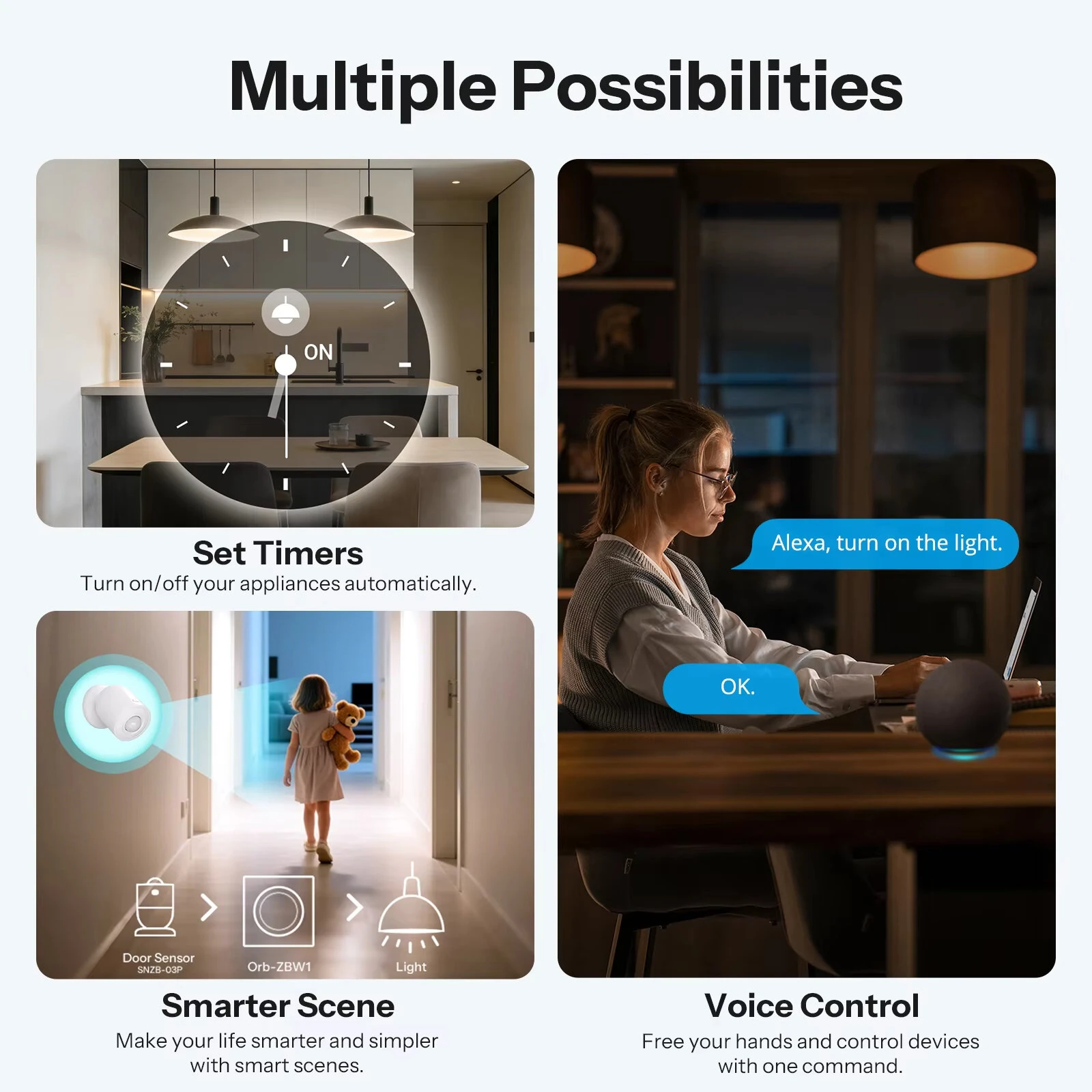 SONOFF Orb-ZBW1 Zigbee3.0 Smart Wall Switch 1-Gang ZBMINIR2-E Compact In-Wall Design Work with Alexa SmartThings Require Zigbe Hub — view 3