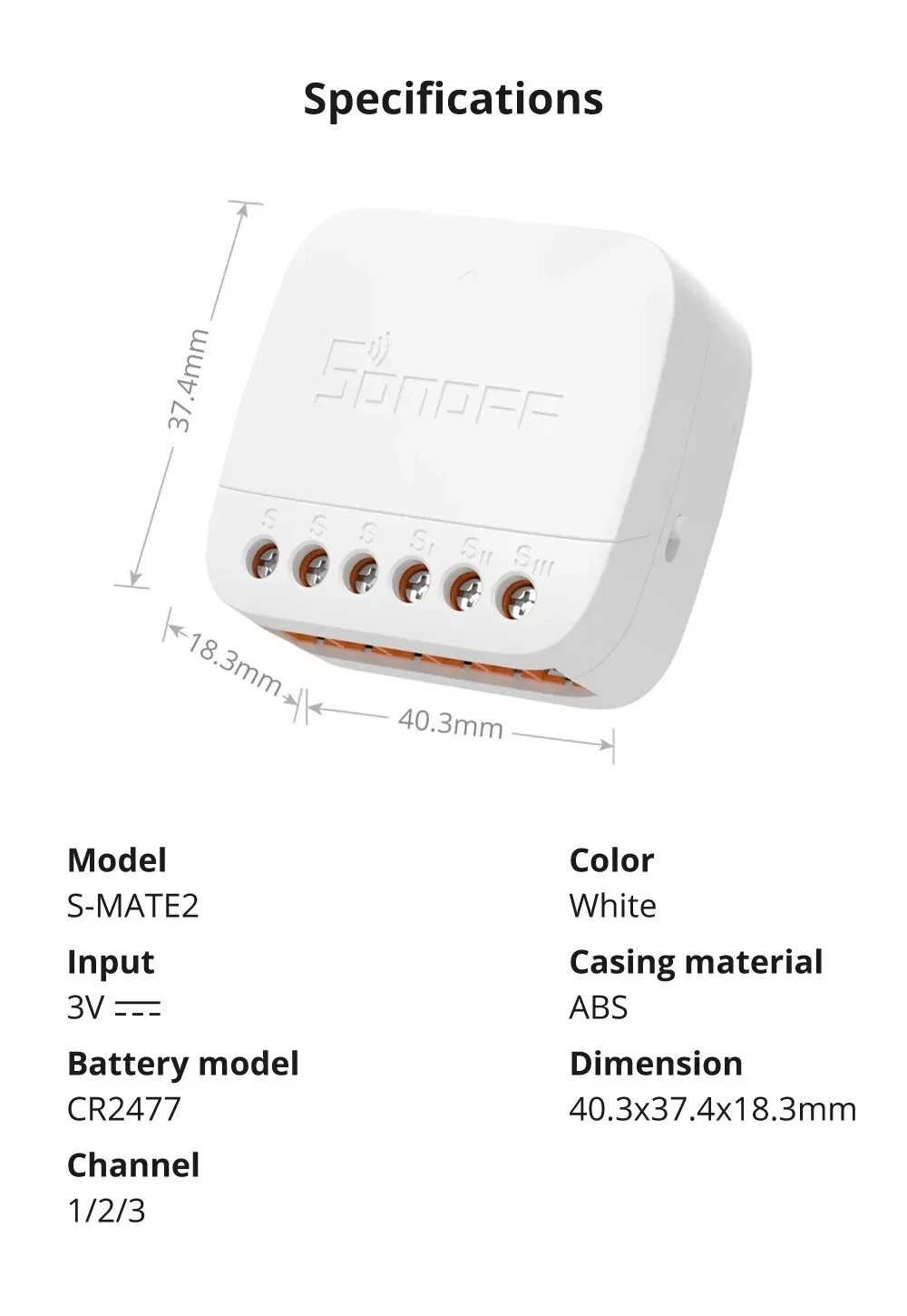 SONOFF S-Mate2 eWeLink Remote Control via Smart Switch for Smart Home Work with Alexa Google Home IFTTT — view 2