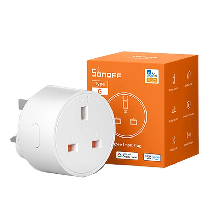 SONOFF S60ZBTPG/S60TPG UK 13A iPlug Zigbee/WiFi Smart Plug Smart Home Outlet Socket with Energy Monitoring Supports Alexa Google Home — view 11