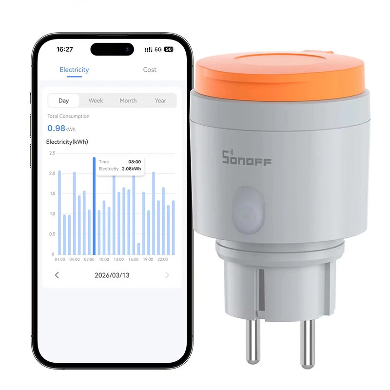 SONOFF S61STPF-PM-O Outdoor (Type F) Matter Over WiFi Smart Plug Energy Cost Monitoring Overload Overcharge Protection Scheduled — image 1