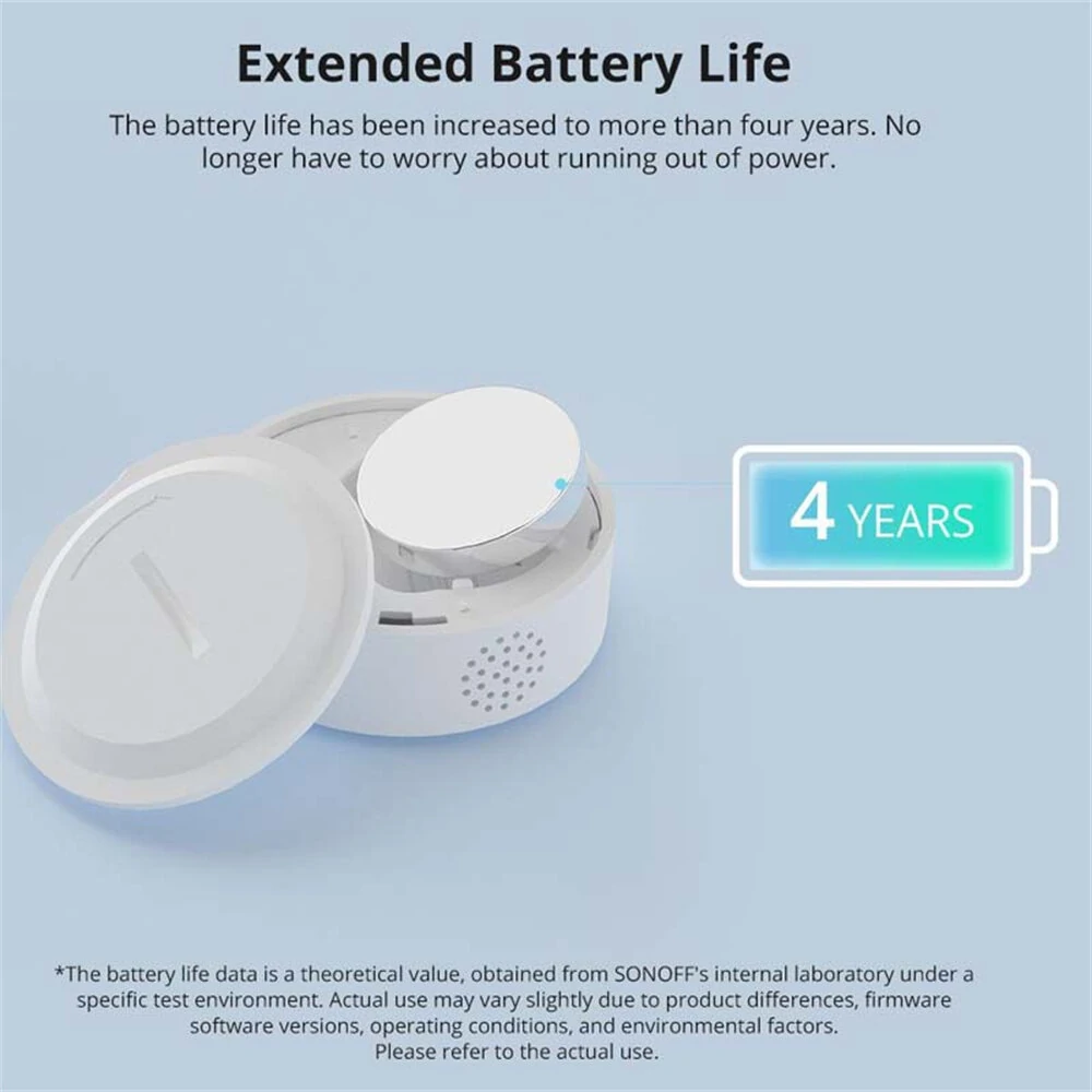 Sonoff SNZB-02P Zigbee 3.0 Temperature and Humidity Sensor High Precision Swiss Sensor Custom Alerts Historical Insights Versatile Mounting Alexa Compatible — view 4