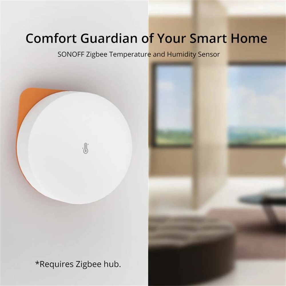 Sonoff SNZB-02P Zigbee 3.0 Temperature and Humidity Sensor High Precision Swiss Sensor Custom Alerts Historical Insights Versatile Mounting Alexa Compatible — view 6