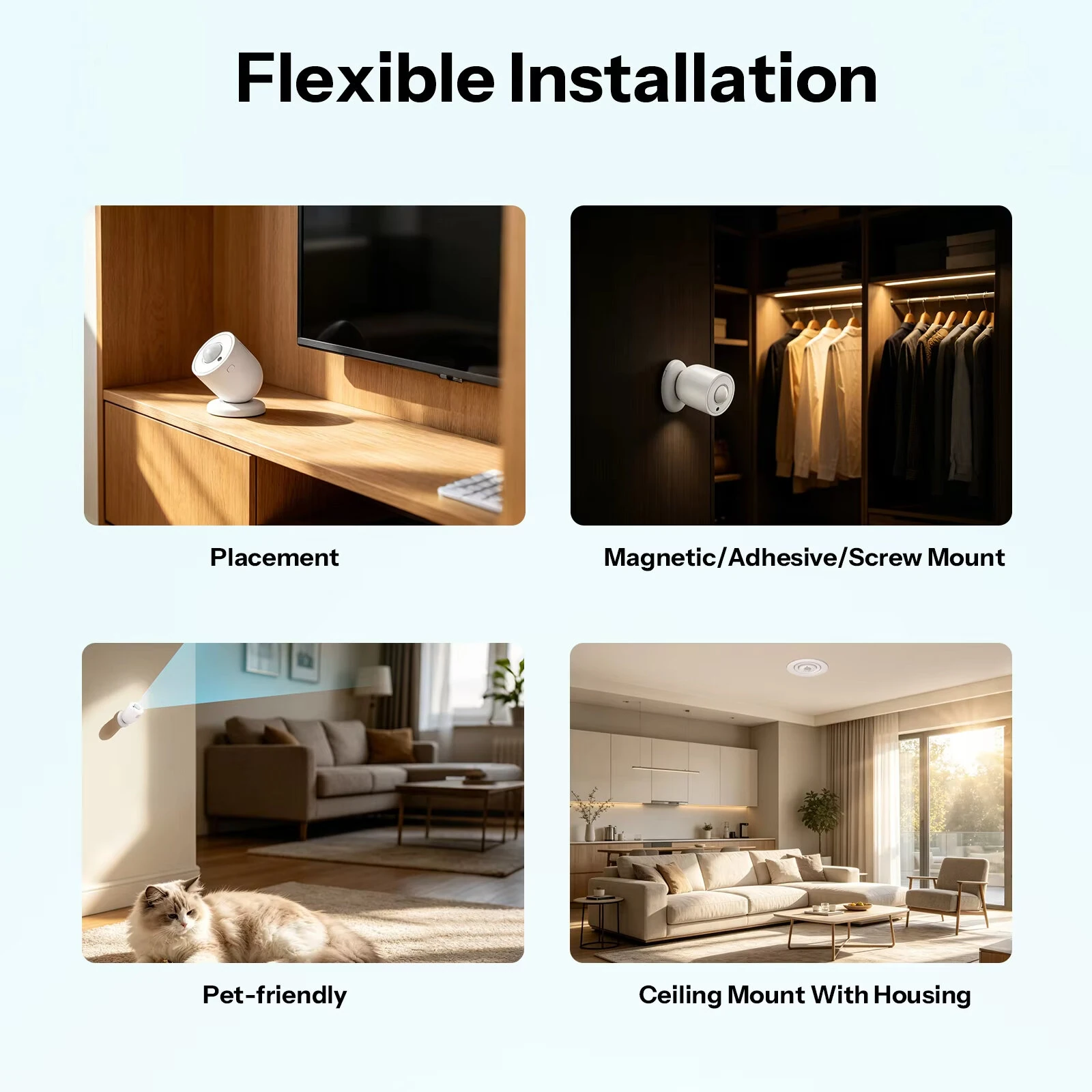 SONOFF SNZB-03PR2 SenseGuard Motion Gen2 Zigbee3.0 Motion Sensor PIR Detection 6m 120° Smart Home Wireless Security Works with Alexa Google Home Matter Bridge — view 6