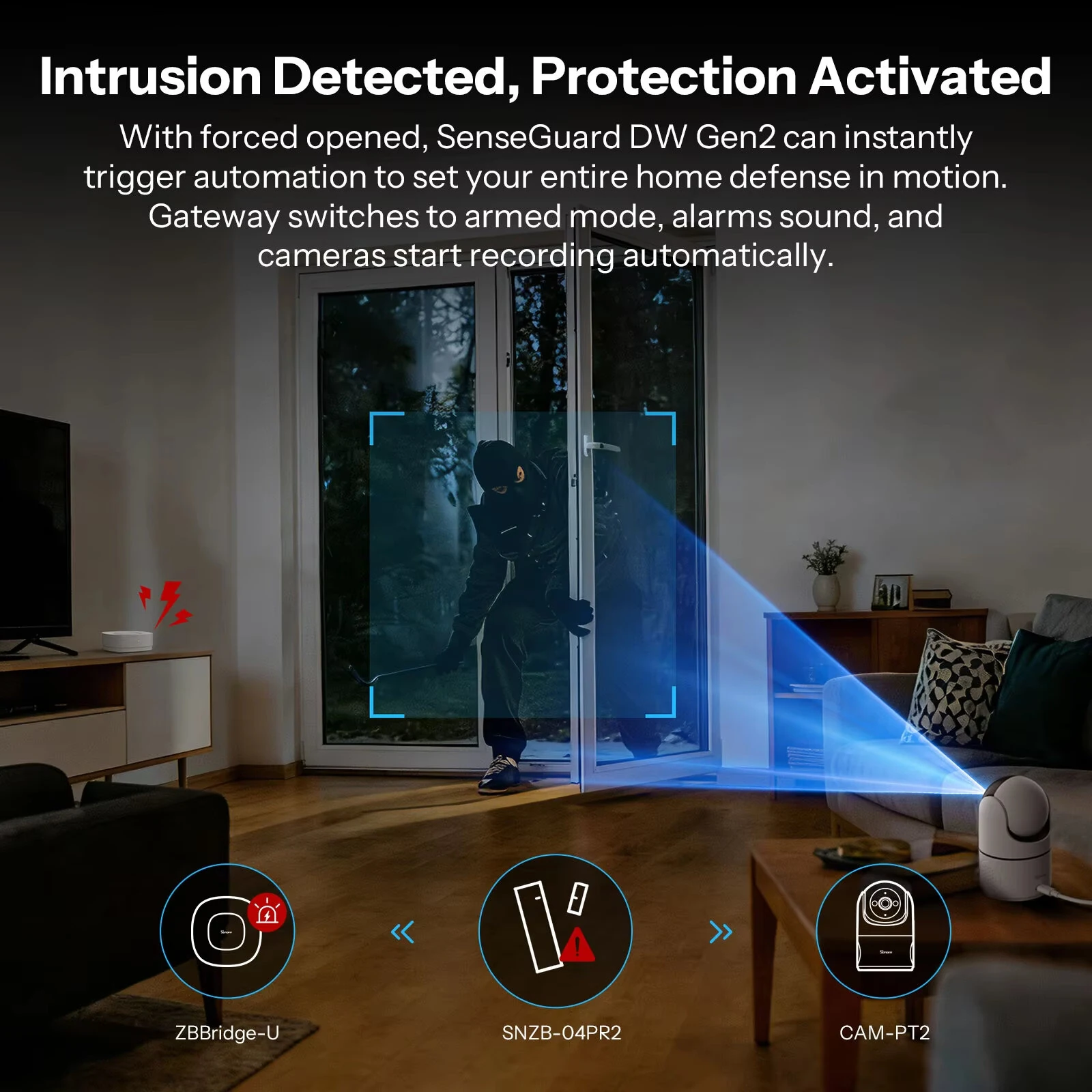 SONOFF SNZB-04PR2 SenseGuard DW Gen2 Zigbee3.0 Door/Window Sensor Active Security with Tamper Alerts Matter Bridge Via Apple Home — view 3