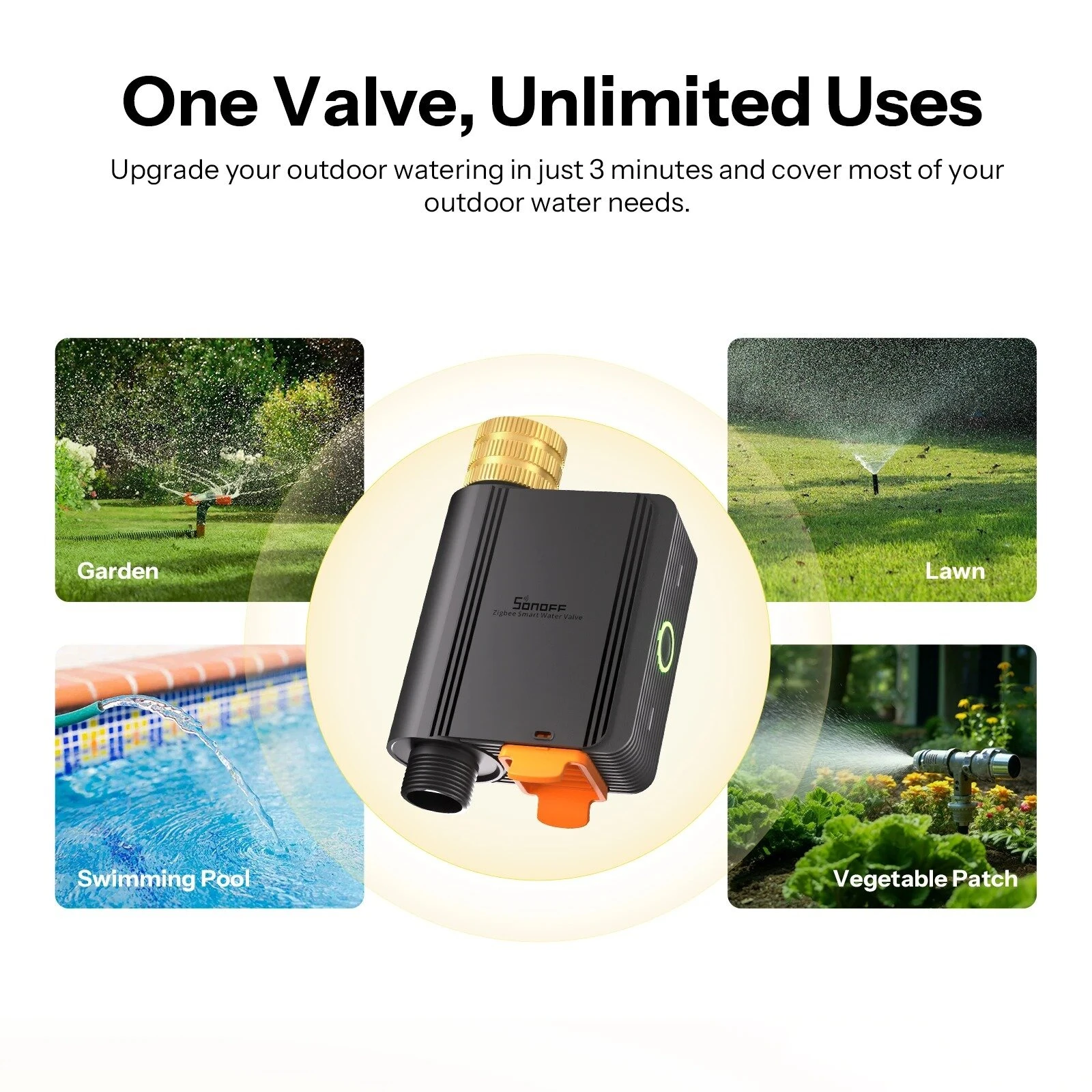 SONOFF SWV-ZFE Hydro Series Hydro ONE Zigbee3.0 Smart Water Valve with Flow Meter SWV Dual Communication Modes Water Data Insights — view 5