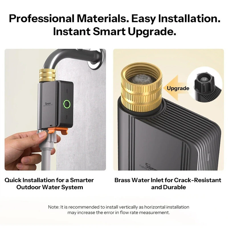 SONOFF SWV-ZFE Hydro Series Hydro ONE Zigbee3.0 Smart Water Valve with Flow Meter SWV Dual Communication Modes Water Data Insights — view 6