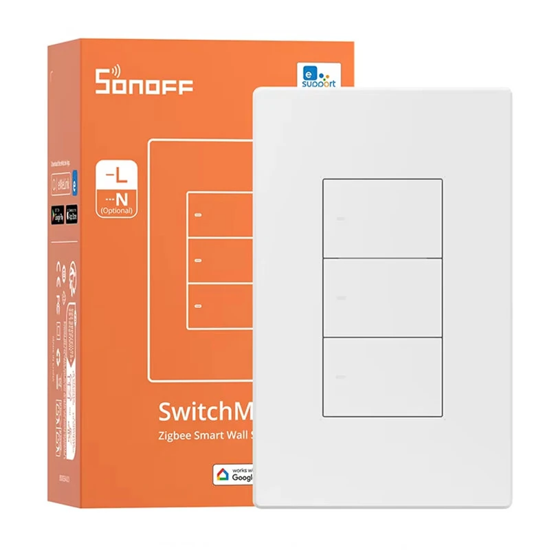 SONOFF ZBM5 SwitchMan Zigbe Smart Wall Switch 120W Supports No Neutral and Neutral Wire Detach Relay Mode Works with Home Assistant — image 1