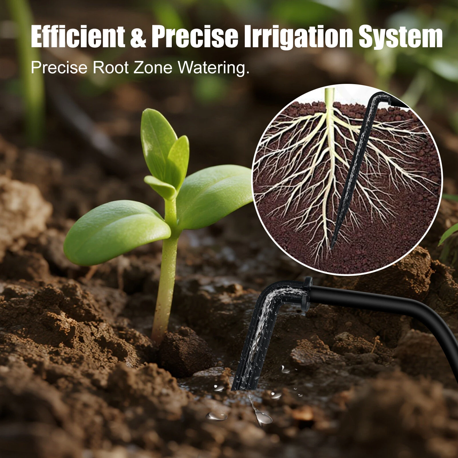 SOP17 Upgraded Solar Drip Irrigation System Automatic Watering Plants Supplies for Home and Garden Balcony Greenhouse Hanging Plants — view 3